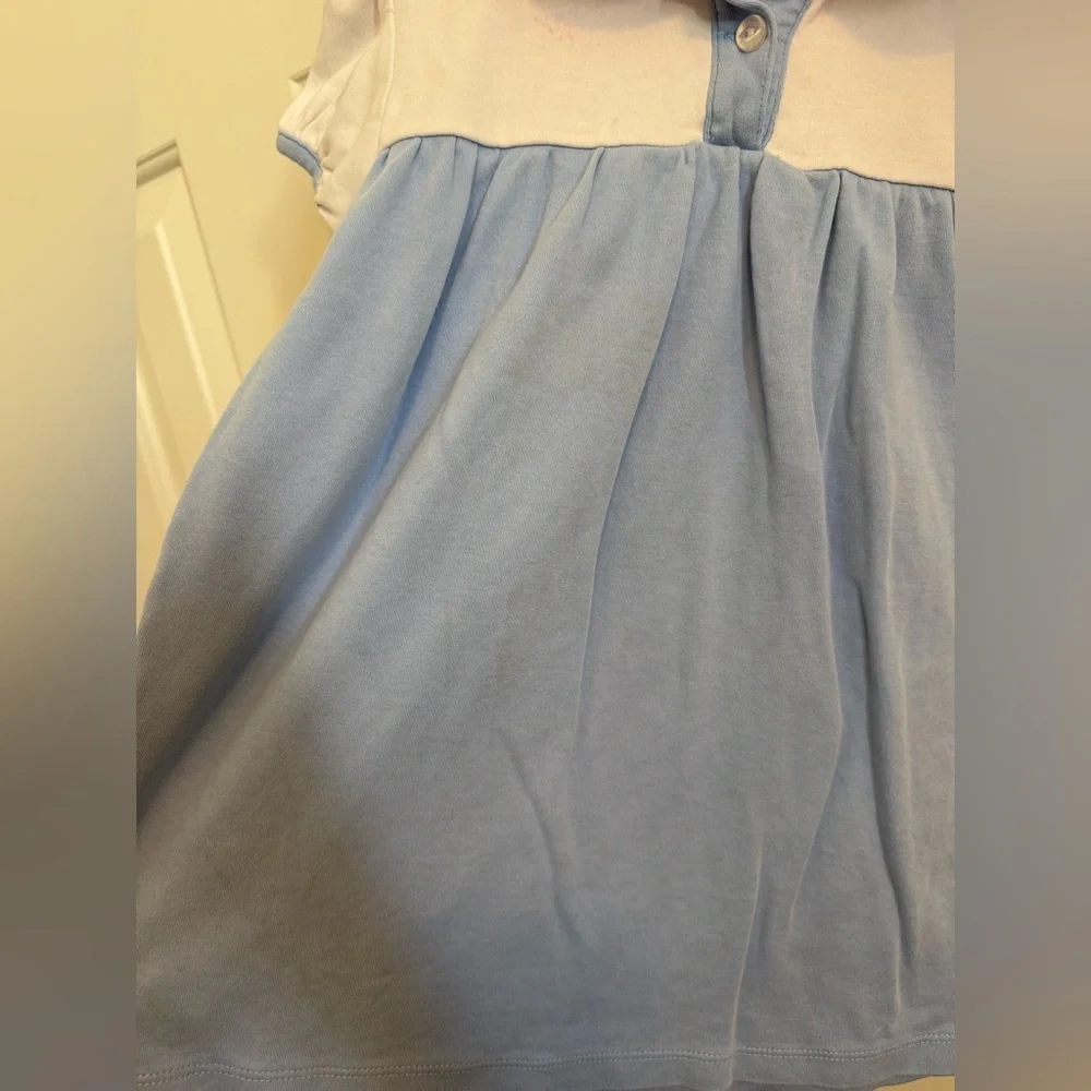 Little English Cotton Red White and Blue Girls Dress Size 6 STAINS